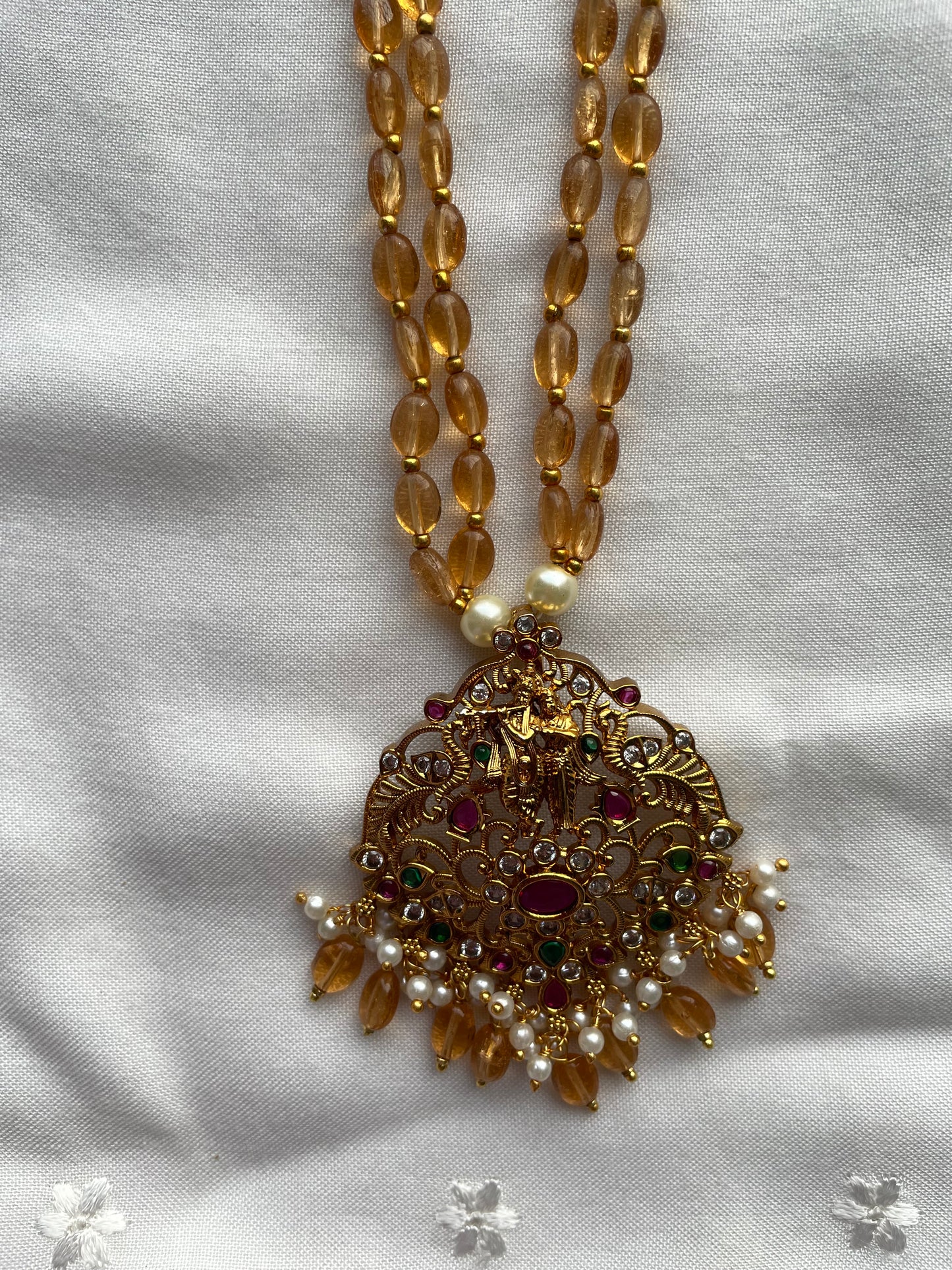 chanchal Necklace and Earrings set yellow