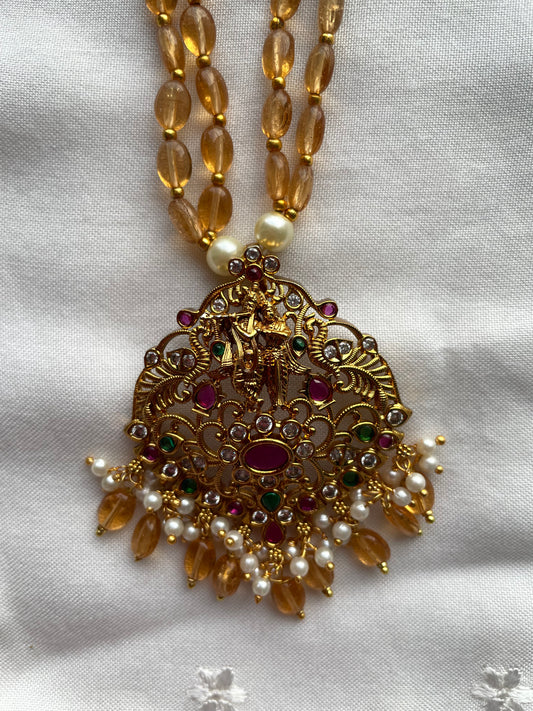chanchal Necklace and Earrings set yellow